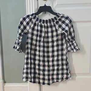 7 For All Mankind Monochrome Checkered Dress